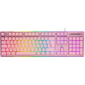 Deltaco Pink Line PK75 - Membraan Toetsenbord - RGB Verlichting - QWERTY - Roze