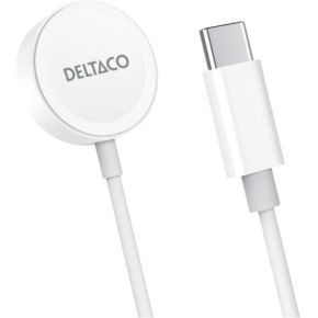 Deltaco Oplader geschikt voor Apple Watch - USB-C - 1 Meter - Wit