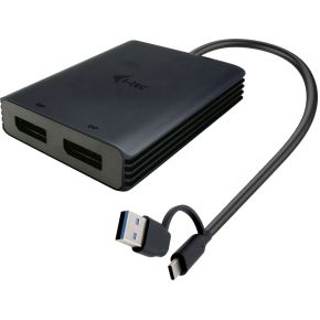 I-tec USB-A/USB-C Dual 4K/60 Hz DisplayPort Video Adapter