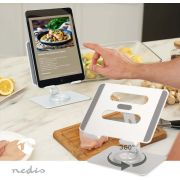 Nedis-Tablet-Standaard-Standaard-Draai-en-Kantelbaar-Zilver