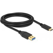 Delock-84004-SuperSpeed-USB-USB-3-2-Gen-2-kabel-Type-A-naar-USB-Type-C-2-m
