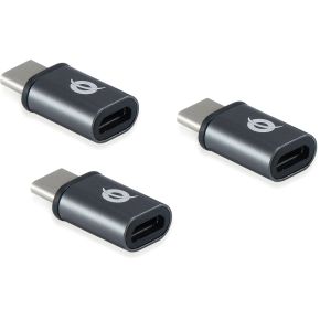 Conceptronic DONN05G kabeladapter/verloopstukje USB 2.0 Type-C USB 2.0 Micro Zwart