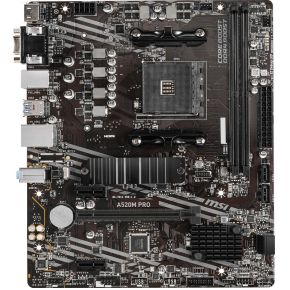 MSI A520M PRO moederbord AMD A520 Socket AM4 micro ATX