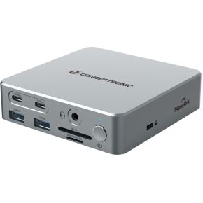 Conceptronic DONN25G laptop dock & poortreplicator Bedraad USB 3.2 Gen 2 (3.1 Gen 2) Type-C Zilver