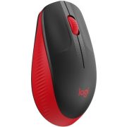 Logitech-M190-Zwart-Rood-Draadloze-muis