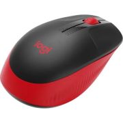 Logitech-M190-Zwart-Rood-Draadloze-muis