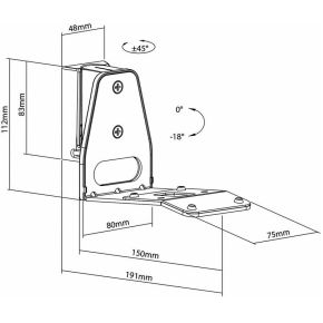 Speakerbeugel | Geschikt voor: Sonos® Era300 | Wand | 5 kg | Kantelbaar / Zwenken | Kantelbaar | Dra