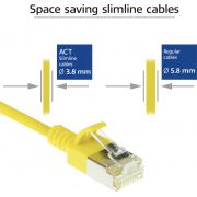 ACT-Gele-1-meter-LSZH-U-FTP-CAT6A-datacenter-slimline-patchkabel-snagless-met-RJ45-connectoren