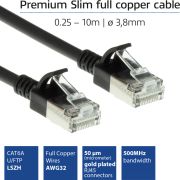 ACT-Zwarte-0-25-meter-LSZH-U-FTP-CAT6A-datacenter-slimline-patchkabel-snagless-met-RJ45-connectoren