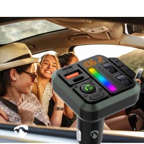 FM-Audiotransmitter voor Auto | Gefixeerd | Handsfree bellen | 1 | Amber-Scherm | Bluetooth® | PD