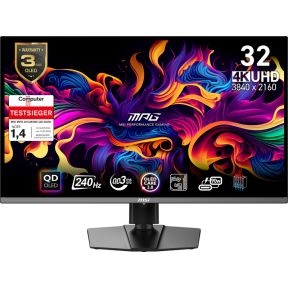 MSI MPG 321URXDE QD-OLED computer monitor 80 cm (31.5 ) 3840 x 2160 Pixels 4K Ultra HD QDOLED Zwart