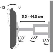 Techly-ICA-LCD-2903BICOL-tv-bevestiging-94-cm-37-Wit-Zwart