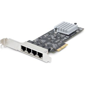 StarTech.com 4-Port 2.5Gbps NBASE-T PCIe Netwerkkaart, Intel I225-V, Quad-Port Computer Ethernet Ada