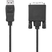 Nedis DisplayPort-Kabel | DisplayPort Male | DVI-D 24+1-Pins Male | 1080p | Vernikkeld | 1.00 m | Rond | P