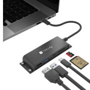 Techly-IADAP-USBC-935-laptop-dock-poortreplicator-Bedraad