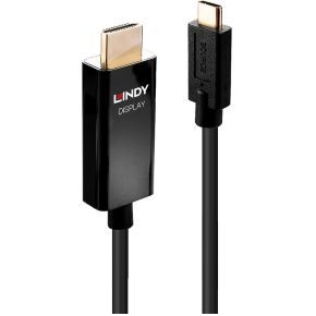 Lindy 43293 video kabel adapter 3 m USB Type-C HDMI Type A (Standaard) Zwart