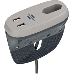 brennenstuhl®estilo stekkerdoos voor banken met USB-aansluitingen (design stekkerdoos met 1x Eurostekker en 2x USB-lader...