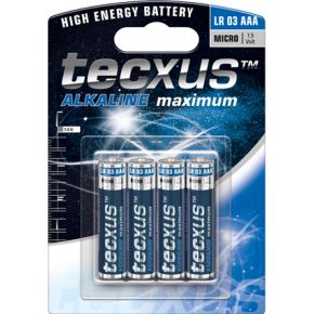 Tecxus LR03 4-BL Wegwerpbatterij AAA Alkaline