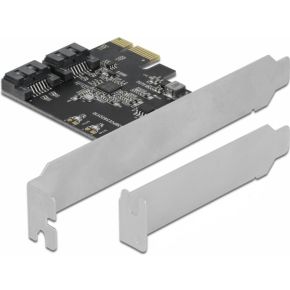 Delock 90431 2-poorts SATA PCI Express x1-kaart - vormfactor met laag profiel