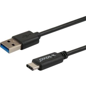 Savio CL-101 USB-kabel 1 m USB 3.2 Gen 1 (3.1 Gen 1) USB A USB C Zwart