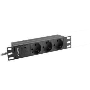 Lanberg PDU-03F-0200-BK energiedistributie 3 AC-uitgang(en) 1U Zwart