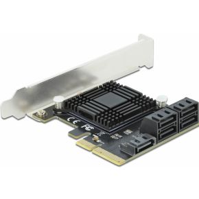 Delock 90498 5-poorts SATA PCI Express x4-kaart - vormfactor met laag profiel