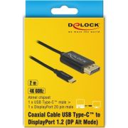 Delock-83710-USB-kabel-Type-C-naar-DisplayPort-DP-Alt-Mode-4K-60-Hz-2-m-coaxiaal