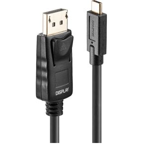 Lindy 43307 video kabel adapter 10 m USB Type-C DisplayPort Zwart