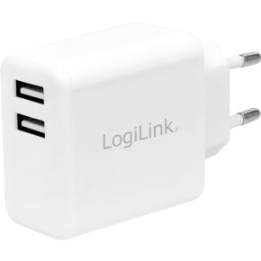 LogiLink PA0210W, Binnen, AC, 5 V, 2,4 A, Wit