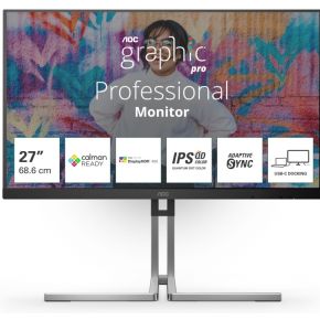 AOC Q27U3CV computer monitor 68,6 cm (27 ) 2560 x 1440 Pixels 4K Ultra HD LCD Zwart