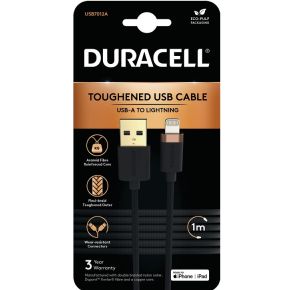 Duracell USB7012A Lightning-kabel Zwart