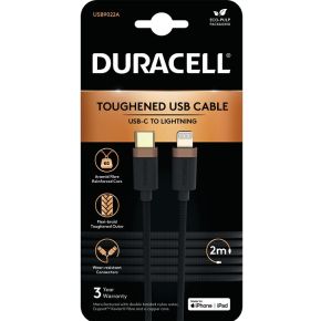 Duracell USB9022A Lightning-kabel Zwart