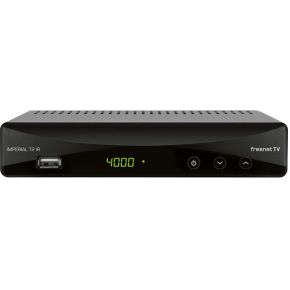 T2 IR DVB-T2 ontvanger met geïntegreerd IRDETO decoderingssysteem (incl. 3 maanden Freenet TV) Zwart