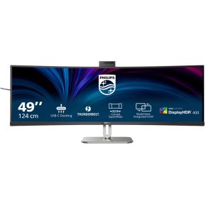 Philips 49B2U6903CH/00 computer monitor 124,5 cm (49 ) 5120 x 1440 Pixels Dual QHD LCD Grijs