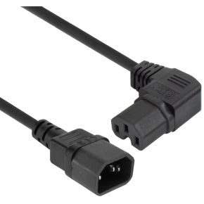 ACT Netsnoer C14 - C15 (haaks rechts) IEC60320 zwart 1.2 m