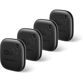 eufy Security - SmartTrack Link (Black, 4-Pack) - Android not supported - Works with Apple Find My (iOS only) - Key Finder - Bluetooth Tracker for Earbuds and Luggage