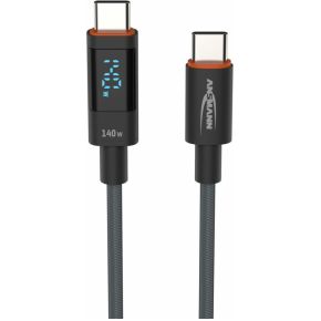 Ansmann 1700-0176 USB-kabel USB 2.0 1,2 m USB C Antraciet