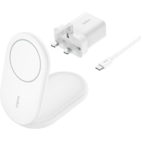 Belkin BoostCharge Hoofdtelefoons, Smartphone Wit USB Draadloos opladen Snel opladen Binnen