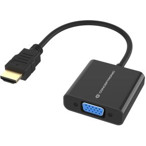 Conceptronic ABBY20B video kabel adapter 0,25 m HDMI Type A (Standaard) VGA (D-Sub) Zwart