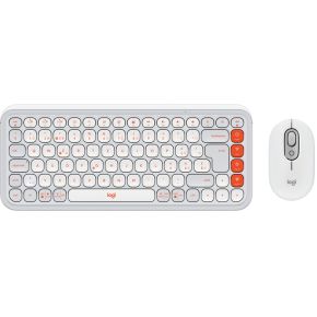 Logitech POP Icon Combo toetsenbord Inclusief muis Universeel Bluetooth QWERTZ Zwitsers Oranje, Wit