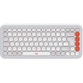 Logitech POP Icon Keys toetsenbord Universeel Bluetooth QWERTY US International Oranje, Wit