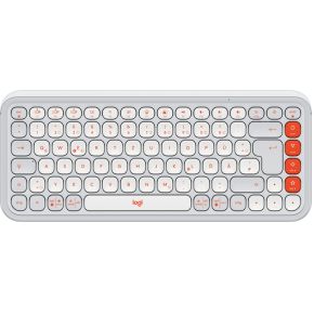 Logitech POP Icon Keys toetsenbord Universeel Bluetooth QWERTZ Duits Oranje, Wit