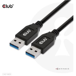 CLUB3D USB Type-A Gen2(10G) cable, 3A M/M 0.5m / 1.64 ft