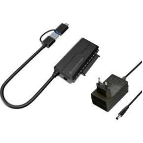 Conceptronic ABBY21B tussenstuk voor kabels USB Type-A SATA 22-pin Zwart