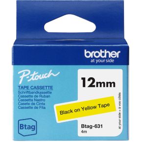 Brother BTAG-631 labelprinter-tape Zwart op geel