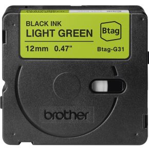 Brother BTAG-G31 labelprinter-tape Zwart op groen