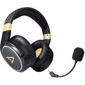 Lexip Metaltech Headset Bedraad en draadloos Hoofdband Gamen Zwart, Goud