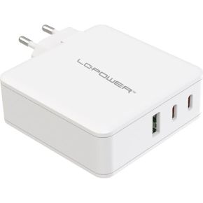 LC-Power LC-GAN-100 oplader voor mobiele apparatuur Universeel Wit AC Snel opladen Binnen