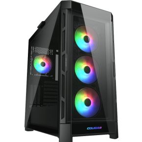 COUGAR Gaming DUOFACE PRO RGB Mid Tower Pc Behuizing met 2 frontpanelen - Zwart