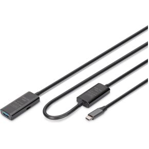 Digitus DA-73111 USB-kabel USB 3.2 Gen 1 (3.1 Gen 1) 10 m USB C USB A Zwart